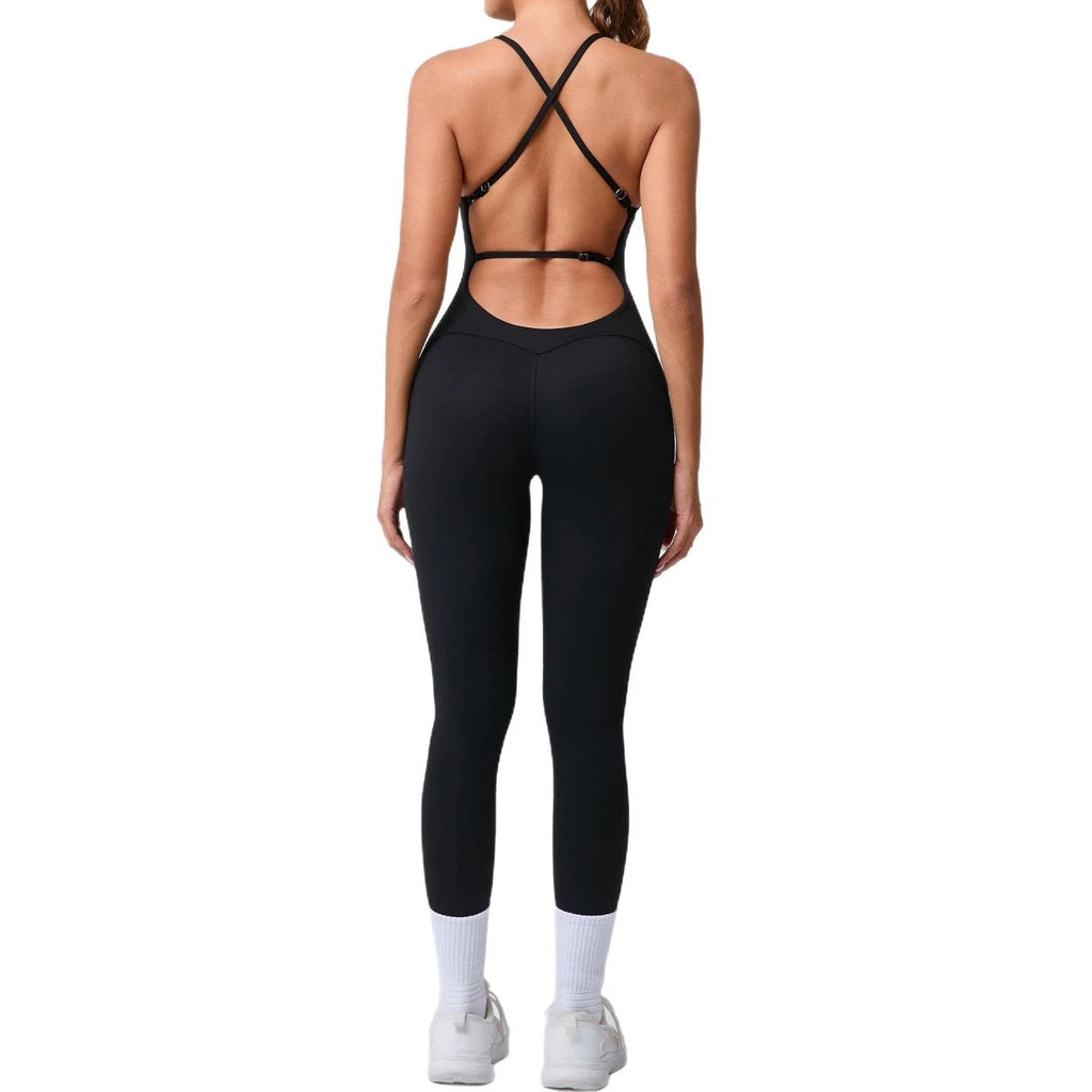 Sports Workout Clothes Tight Yoga Jumpsuit